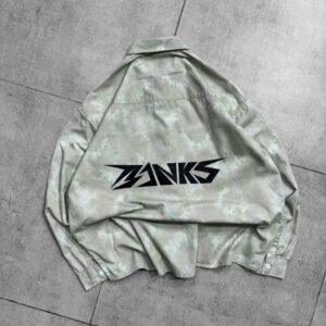 Banks Back Printed Oversize Shirt - Green