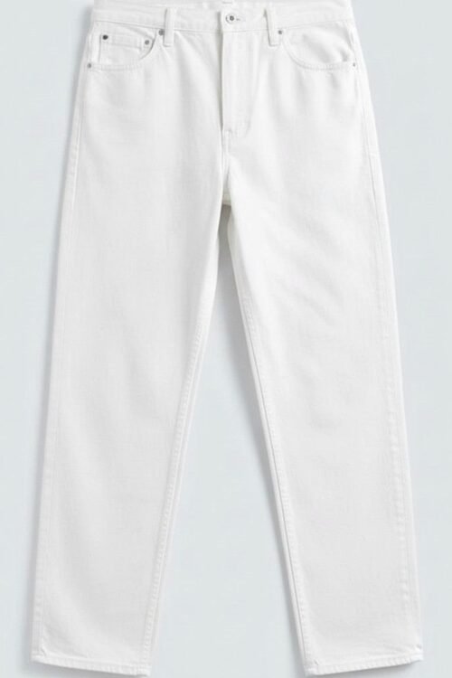 White Momfit Pant