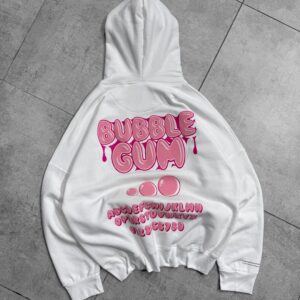 Bubble Gum Back Print Oversize Hoodie