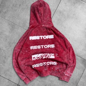 Restore Puff Back Printed Oversize Hoodie