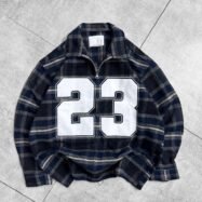23 Front Printed Oversize- Navy blue Shade