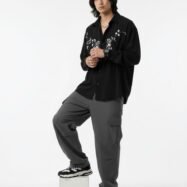 Designer Front Embroidery Dropshoulder Shirt 01