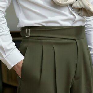 Italian Style Formal gurkha pant - Green