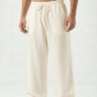 Linen Relax Fit Pant - Cream
