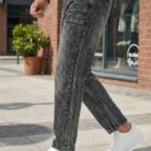 Momfit Raw Denim- Charcoal Grey