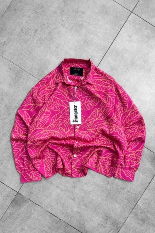 Tropical Oversize Shirt- Pink