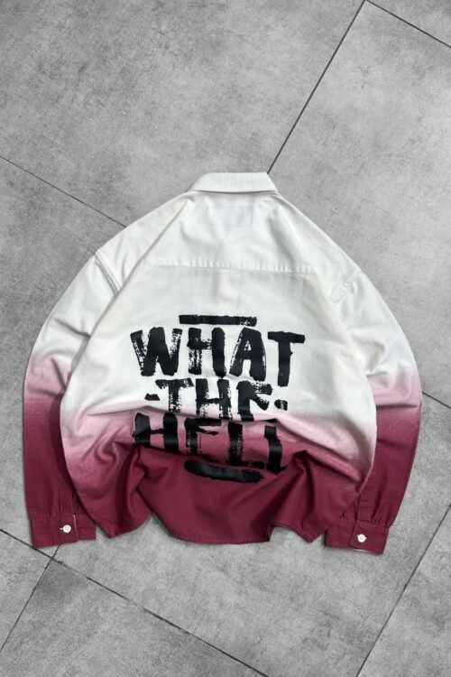 What The Hell Back Printed Shirt - Red