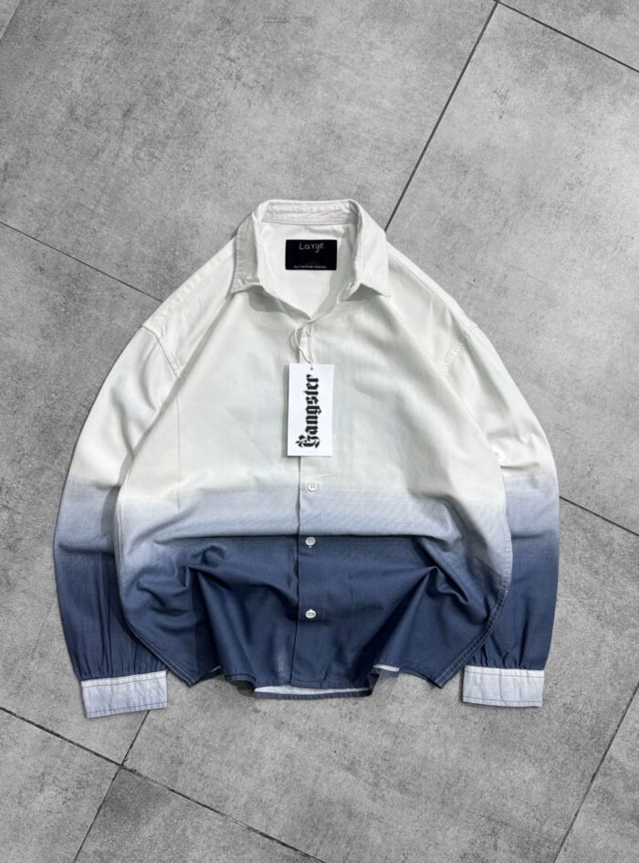 What The Hell Back Printed Shirt - White & Blue 00 What The Hell Back Printed Shirt - White & Blue 00