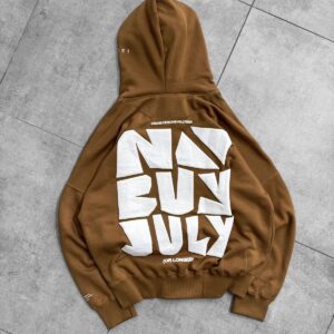 No Buy July Buff Printed Oversize Hoodie