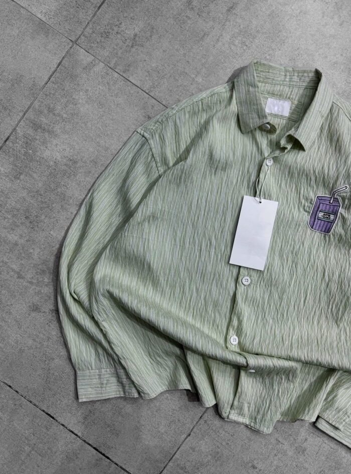 Boys Tears Front Embroidery Dropshoulder Shirt