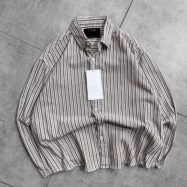 Oldmoney Minimal Check Dropshoulder Shirt- White