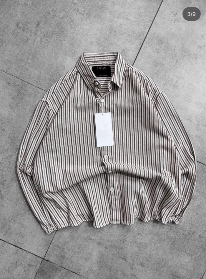Oldmoney Minimal Check Dropshoulder Shirt- White