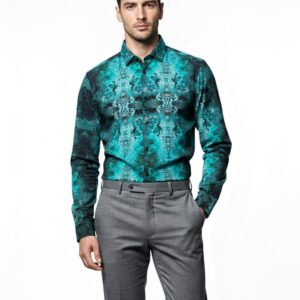Printed Viscose Shirt Green