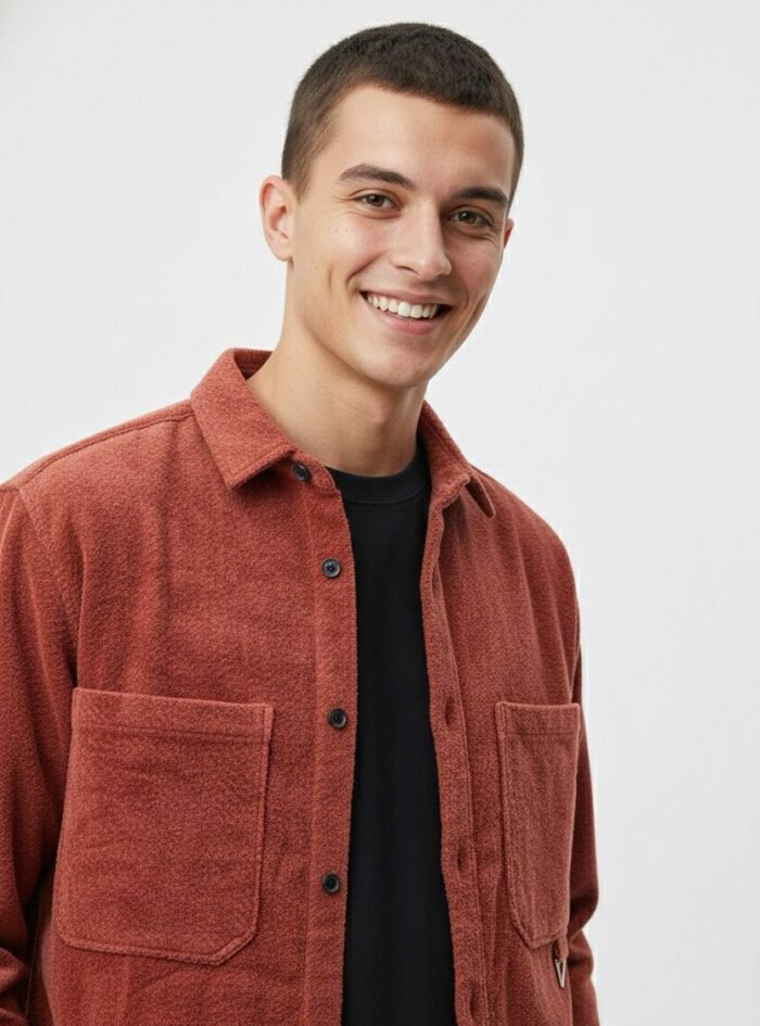 Never Inside Oversize Shirt- Wine Merone 03