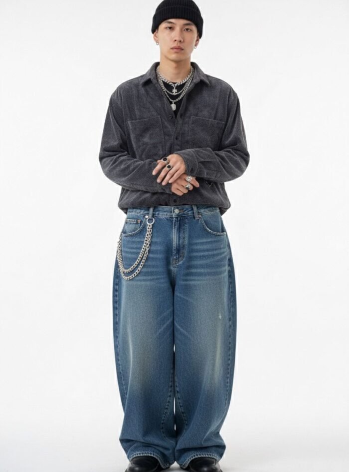 Never Inside Oversize Shirt- Charcoal Black