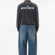 Never Inside Oversize Shirt- Charcoal Black 02