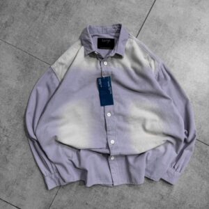 Erin Pallesen Puff Backprint Washed Dropshoulder Shirt - Blue