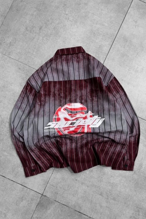 Society back Printed Oversize Shirt