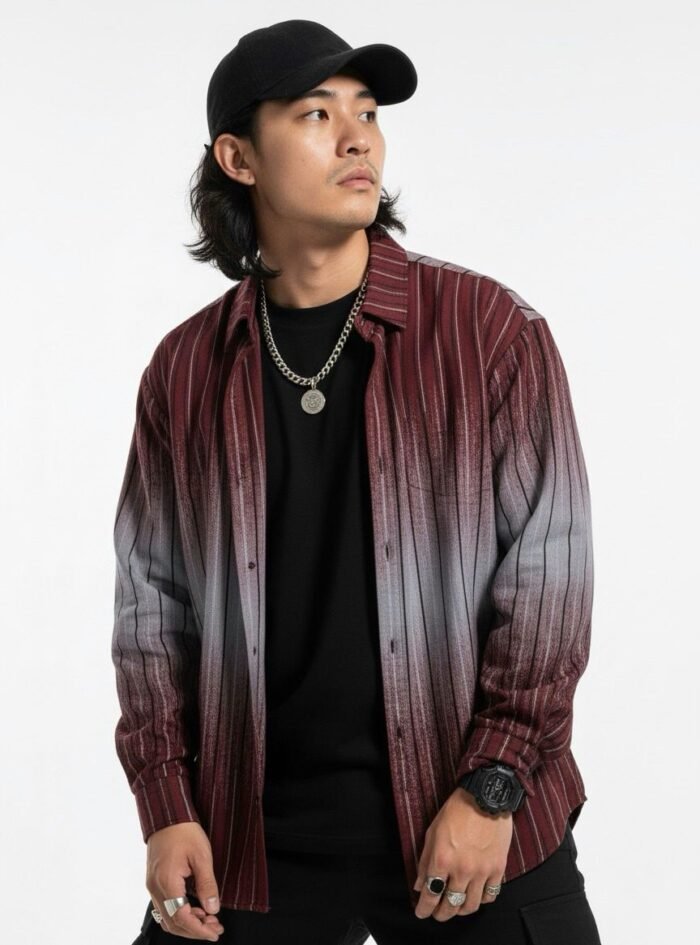 Society back Printed Oversize Shirt 05