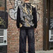 Asian Dragon Black Sweatshirt