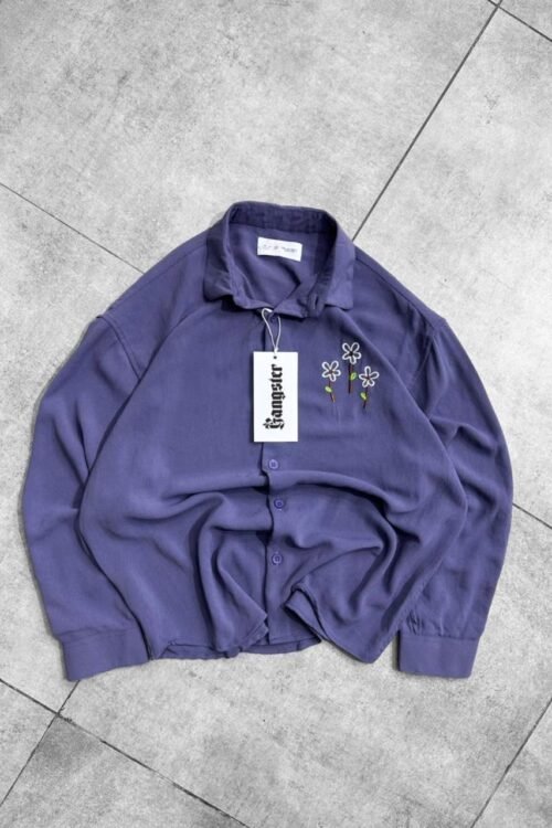 Minimal-Floral-Chest-Embroidery-DropShoulder-Shirt-lavender