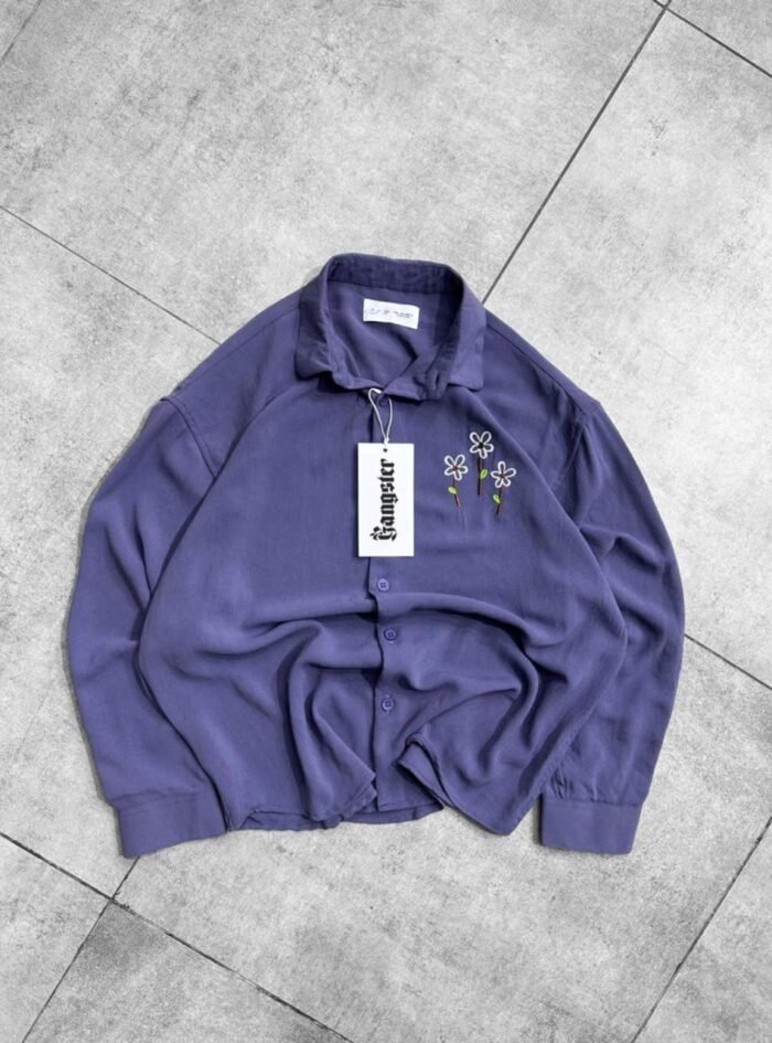 Minimal-Floral-Chest-Embroidery-DropShoulder-Shirt-lavender