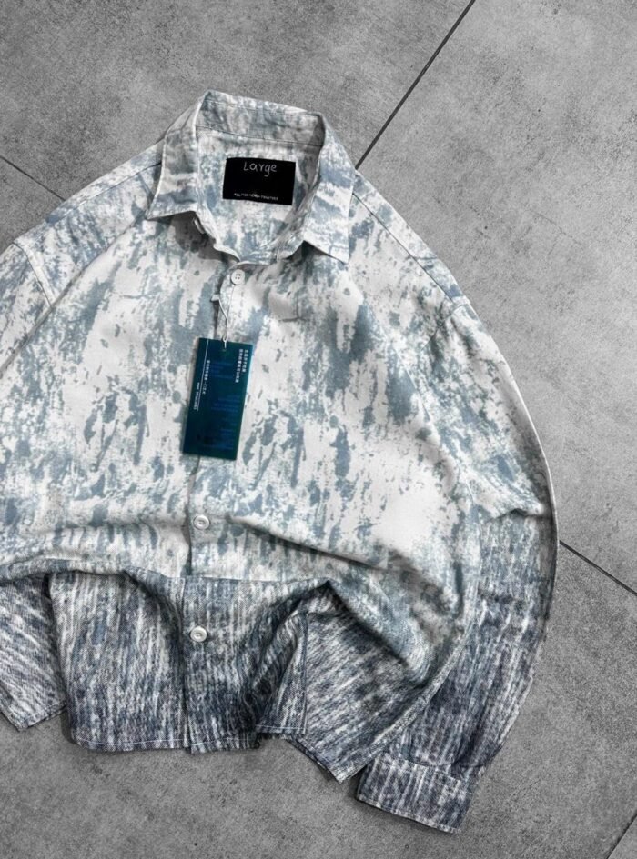 Minival Back Printed Oversiez Shirt - Blue Shade 00