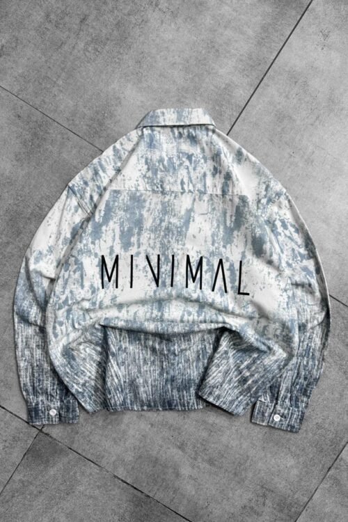 Minival-Back-Printed-Oversiez-Shirt-Blue-Shade