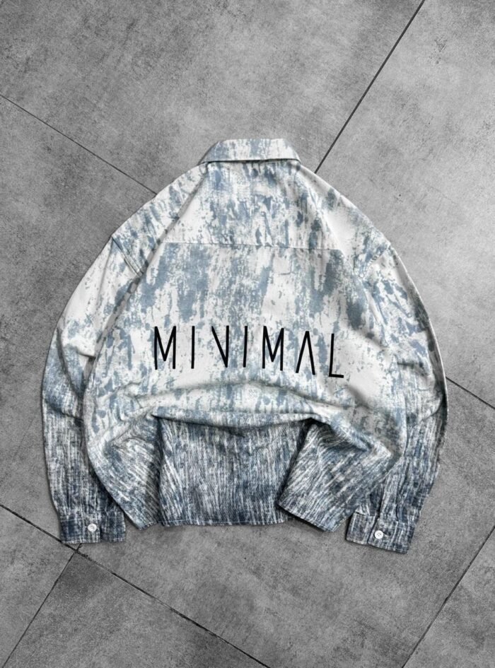 Minival-Back-Printed-Oversiez-Shirt-Blue-Shade
