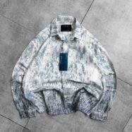 Minival Back Printed Oversiez Shirt - Blue Shade