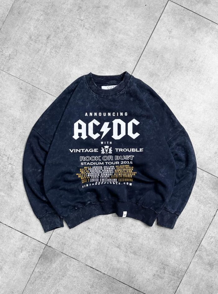 AcidWashed AC DC Oversize T-shirt AcidWashed AC DC Oversize T-shirt