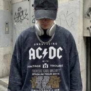 AcidWashed AC DC Oversize T-shirt