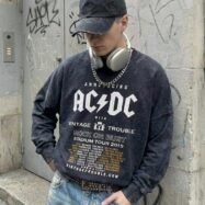 AcidWashed AC DC Oversize T-shirt