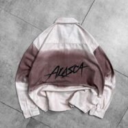 Alasca back Printed Oversize Shirt - Lavander