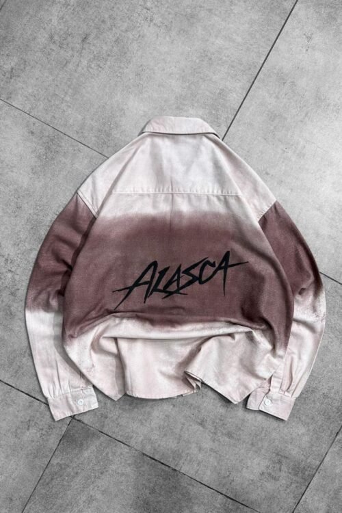 Alasca back Printed Oversize Shirt - Lavander