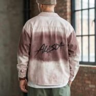 Alasca back Printed Oversize Shirt - Lavander