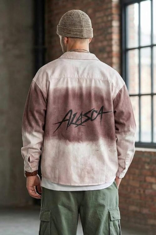 Alasca back Printed Oversize Shirt - Lavander