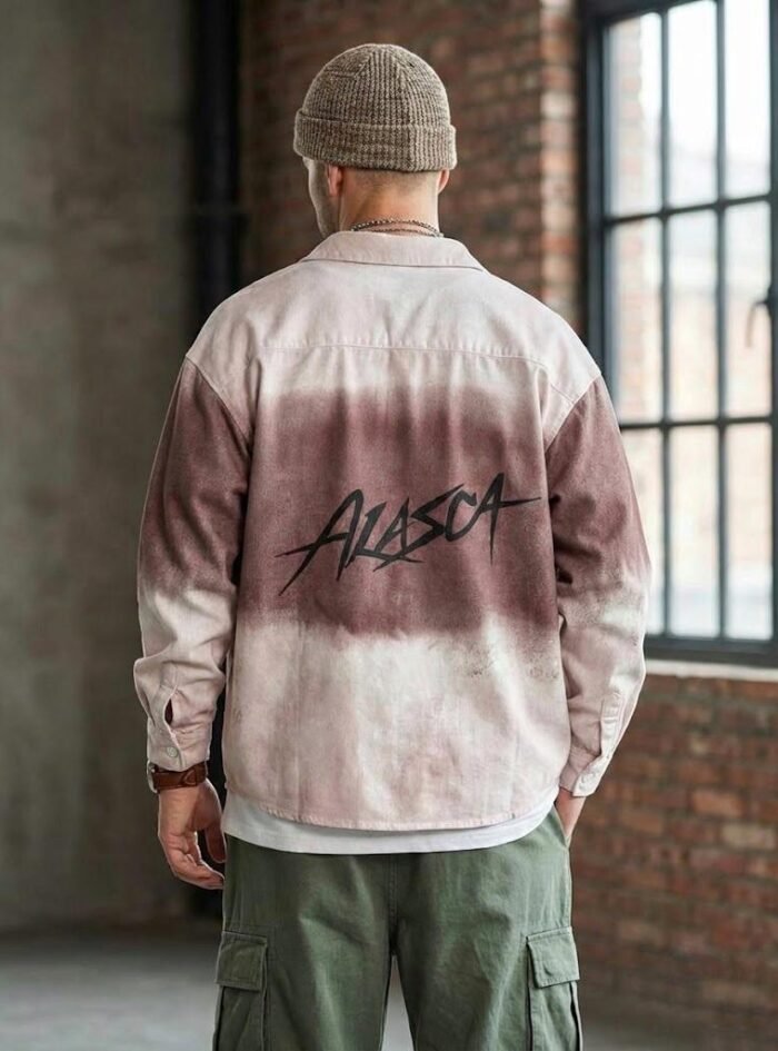 Alasca back Printed Oversize Shirt - Lavander