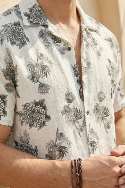 Flora Printed Camp Collar Shirt