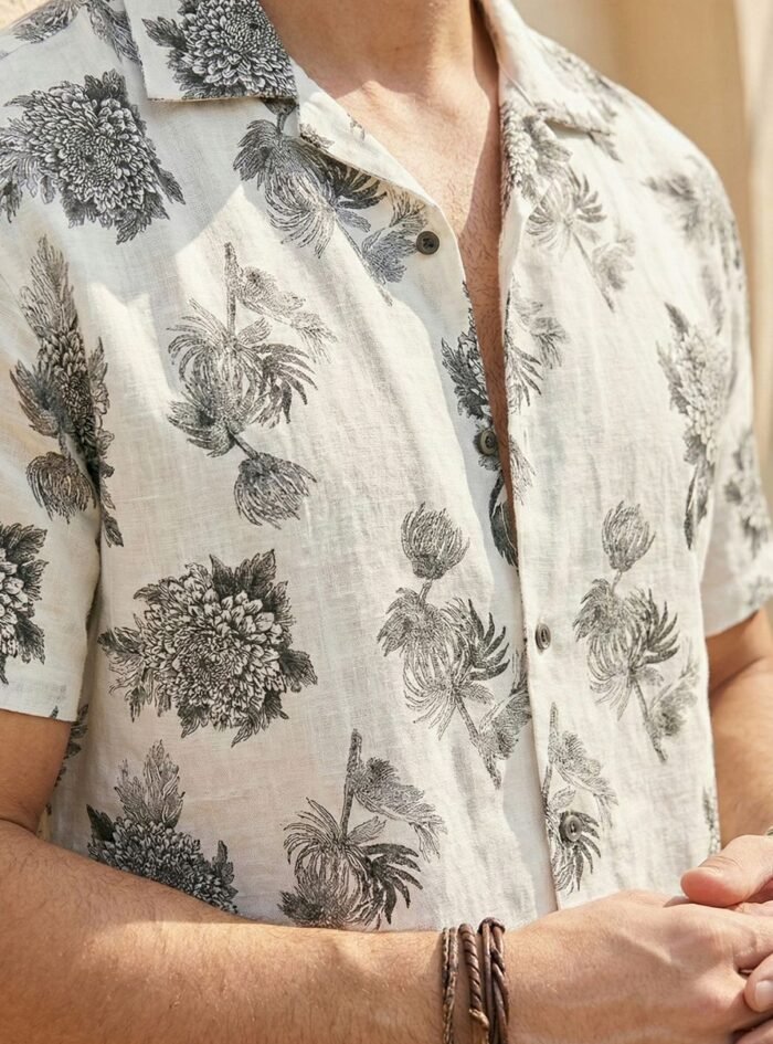 Flora Printed Camp Collar Shirt