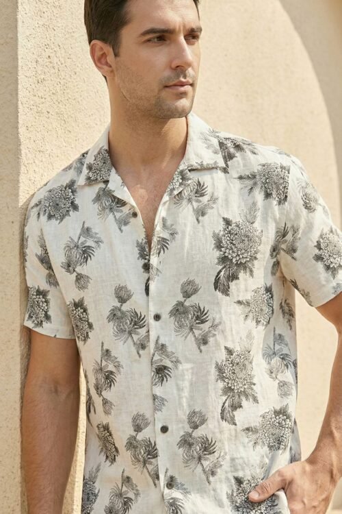Flora Printed Camp Collar Shirt