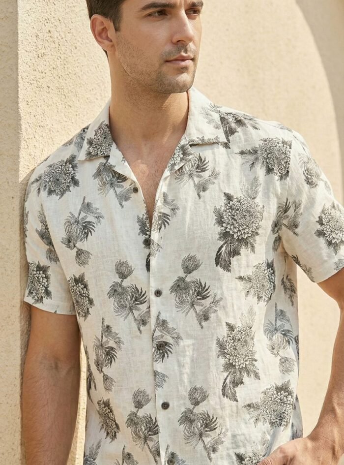 Flora Printed Camp Collar Shirt