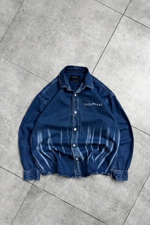 Denim Oversize Shirt- Indigo