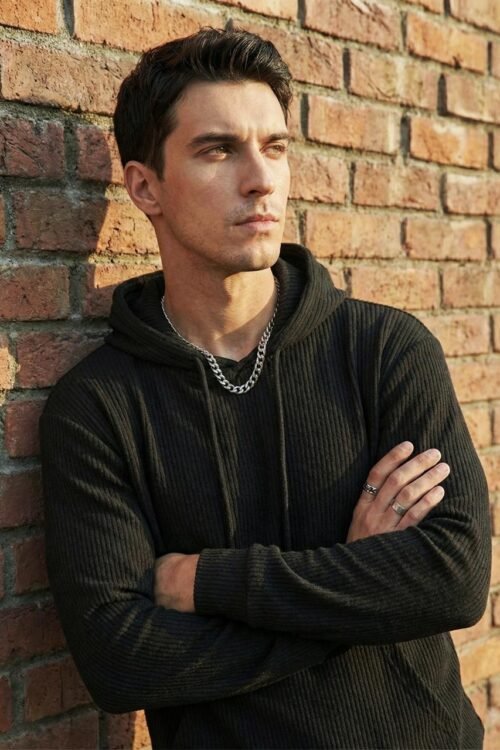 Corduroy Hoodie - Black