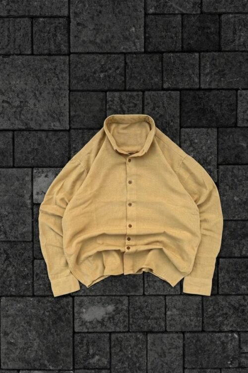 Linen Oversize Shirt- Yellow