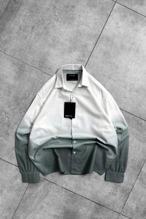 Pastane Oversized Shirt – White & Green