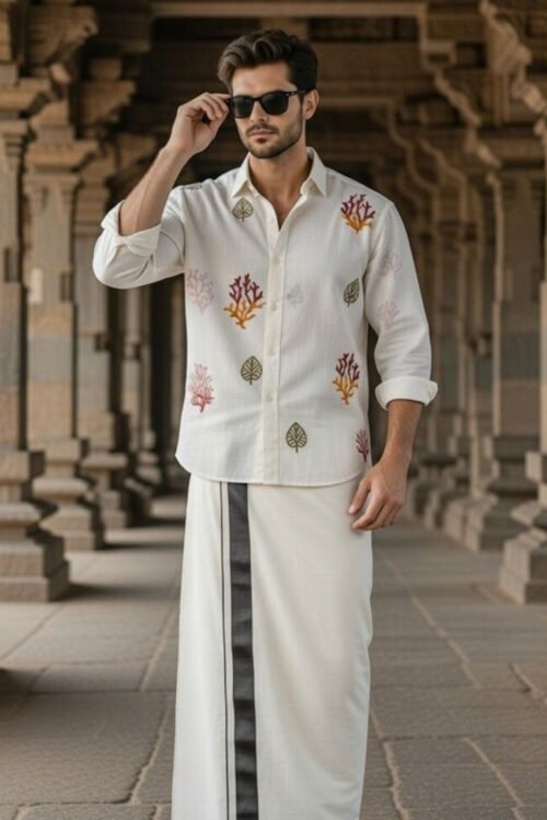 Allover Embroidery Imp Linen Dropshoulder Shirt 3 (2)