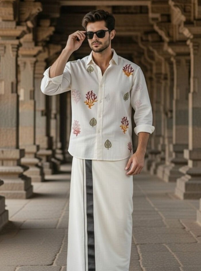 Allover Embroidery Imp Linen Dropshoulder Shirt 3 (2)