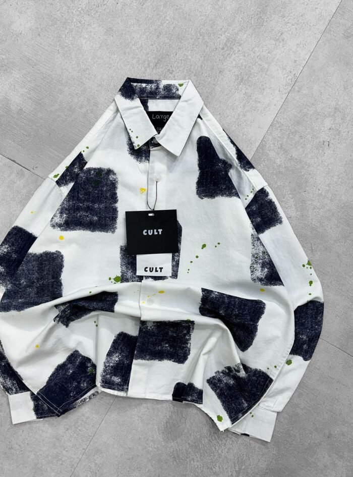 Boxed Drip Drop-Shoulder Shirt-blue 2 Boxed Drip Drop-Shoulder Shirt-blue 2