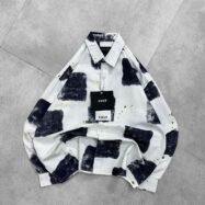 Boxed Drip Drop-Shoulder Shirt-blue1